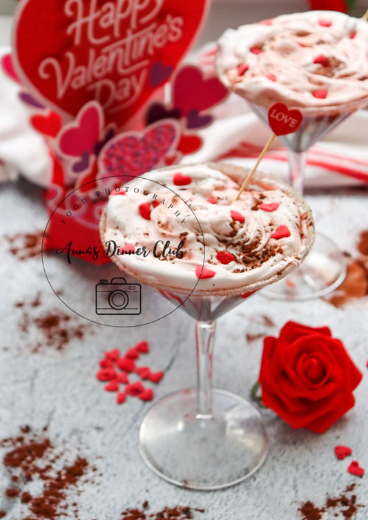 Valentine Red Velvet Martini  Mocktail- PLR set