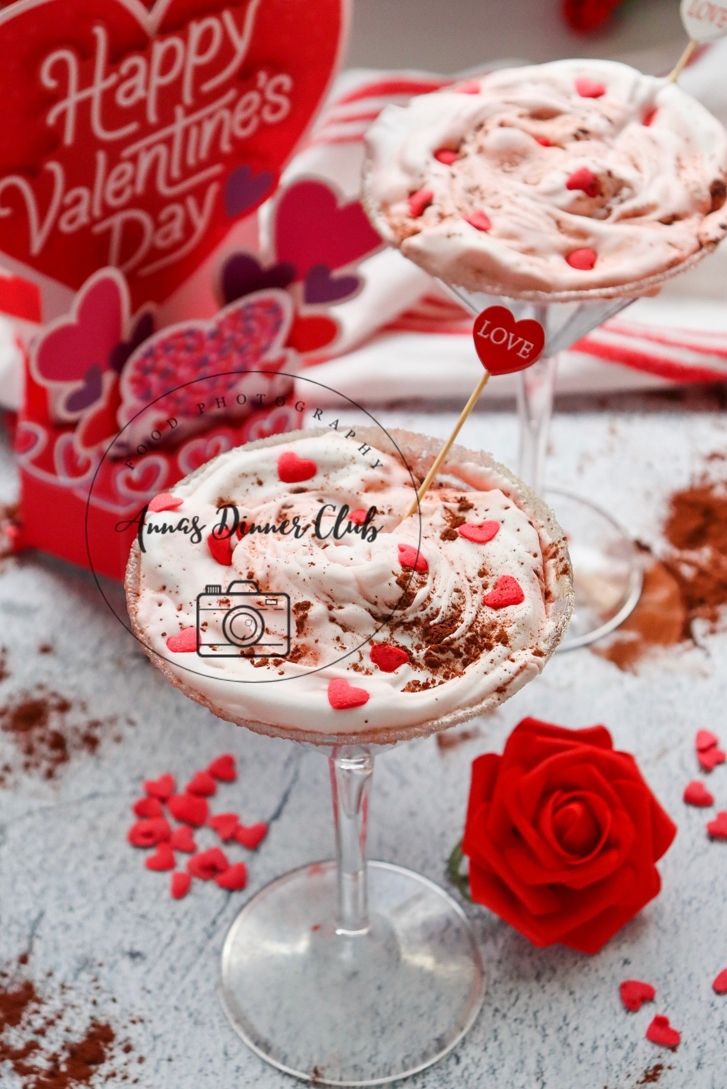 Valentine Red Velvet Martini  Mocktail- PLR set