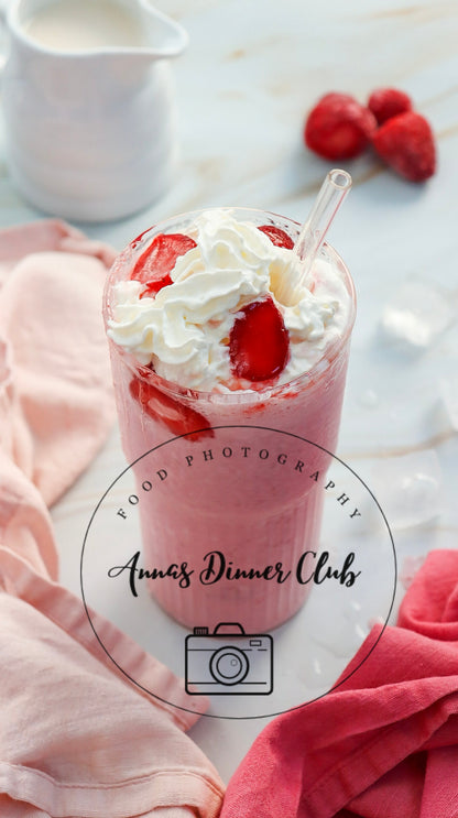Starbucks Inspired Strawberry Cheesecake Frappuccino healthier version-PLR set