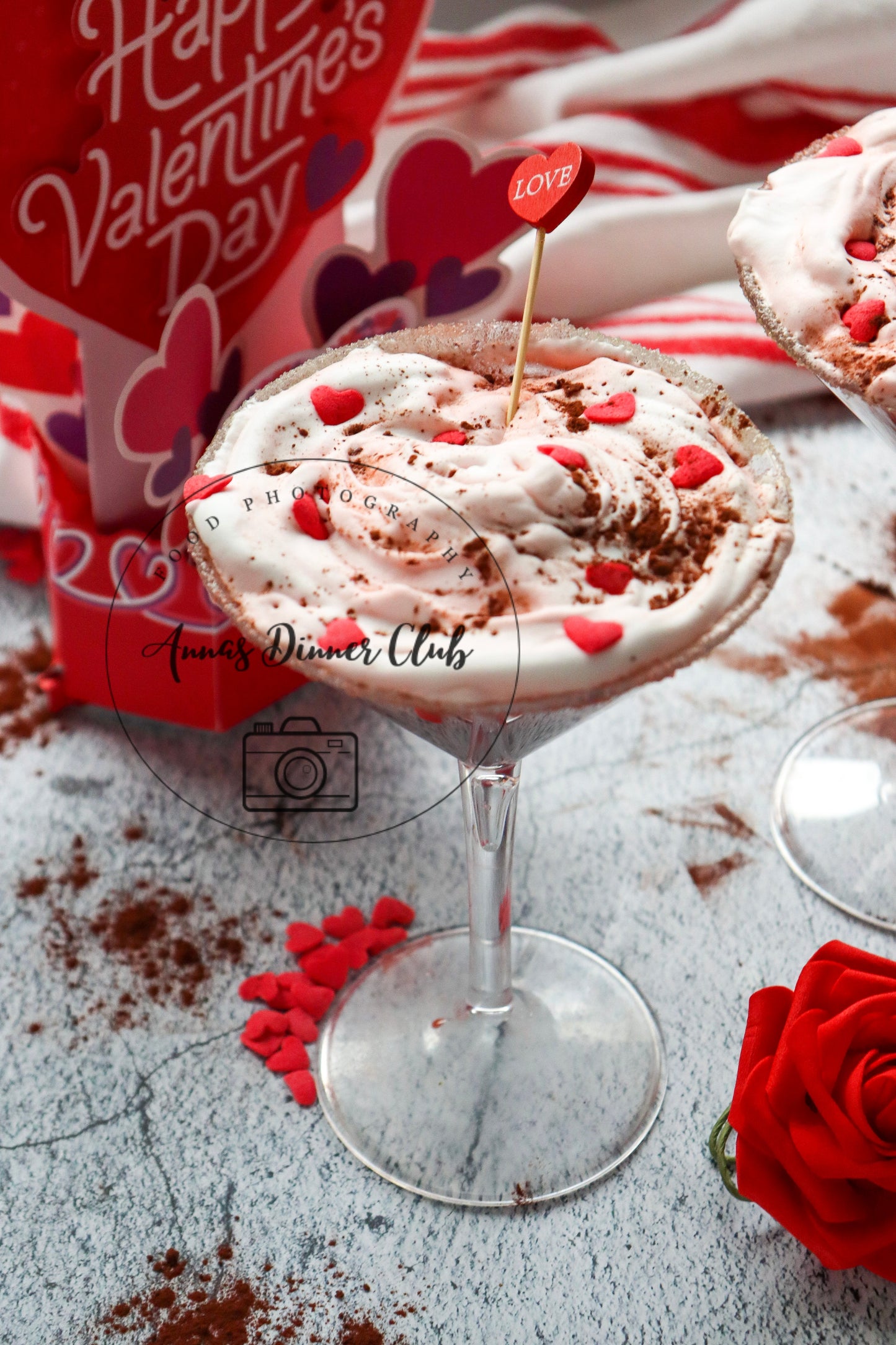 Valentine Red Velvet Martini  Mocktail- PLR set