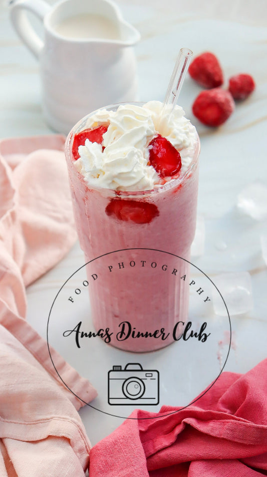 Starbucks Inspired Strawberry Cheesecake Frappuccino healthier version-PLR set