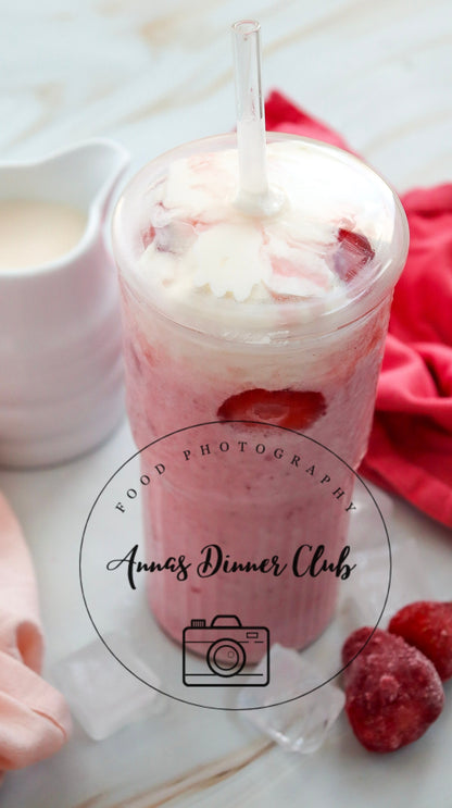 Starbucks Inspired Strawberry Cheesecake Frappuccino healthier version-PLR set