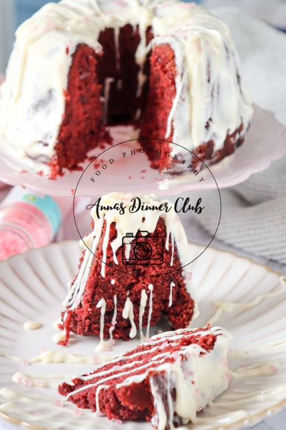 Red Velvet  Love Bundt Cake PLR set
