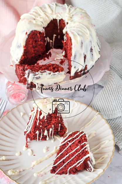 Red Velvet  Love Bundt Cake PLR set