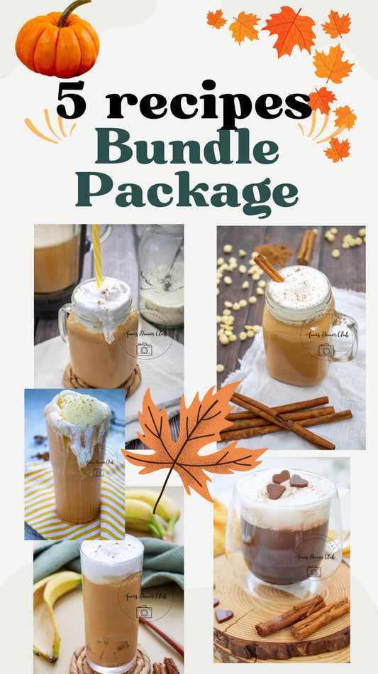Bundle of 5 Pumpkin Drinks- PLR set